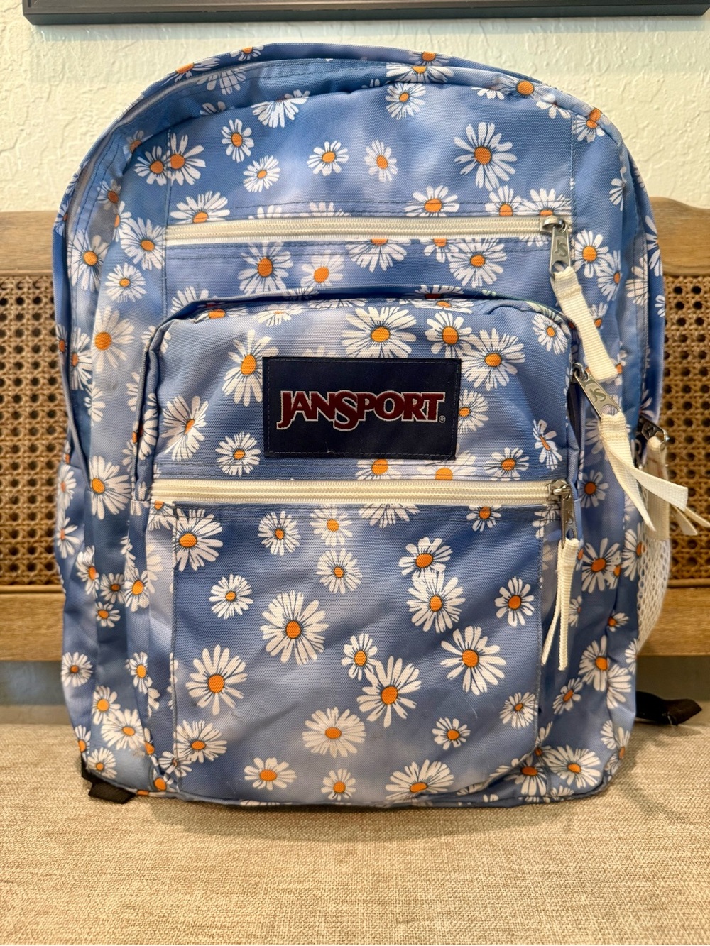 Jansport Blue Daisy Print Backpack